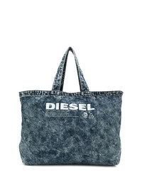 Мужская темно-синяя джинсовая большая сумка от Diesel