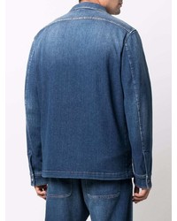 Мужская темно-синяя джинсовая куртка-рубашка от Barena