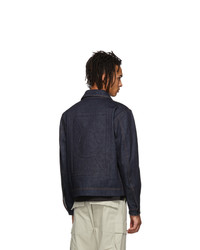Мужская темно-синяя джинсовая куртка от Moncler Genius