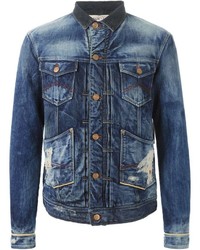 Мужская темно-синяя джинсовая куртка от Armani Jeans