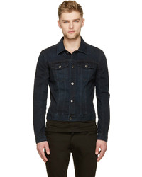 Мужская темно-синяя джинсовая куртка от BLK DNM