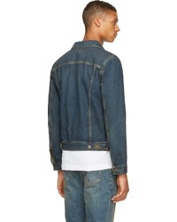 Мужская темно-синяя джинсовая куртка от Saint Laurent