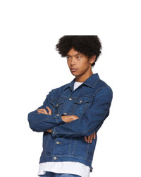 Мужская темно-синяя джинсовая куртка от Diesel
