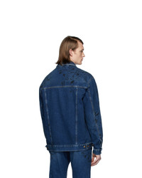 Мужская темно-синяя джинсовая куртка от McQ Alexander McQueen