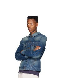 Мужская темно-синяя джинсовая куртка от Alanui