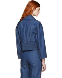 Женская темно-синяя джинсовая куртка от Emilio Pucci