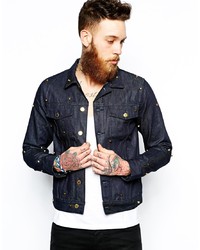 Мужская темно-синяя джинсовая куртка от Cheap Monday