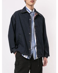 Мужская темно-синяя джинсовая куртка от Facetasm