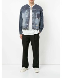 Мужская темно-синяя джинсовая куртка от 08sircus