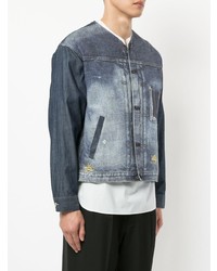 Мужская темно-синяя джинсовая куртка от 08sircus