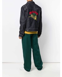 Мужская темно-синяя джинсовая куртка от Kenzo