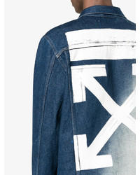 Мужская темно-синяя джинсовая куртка от Off-White