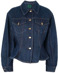 Женская темно-синяя джинсовая куртка от Jean Paul Gaultier