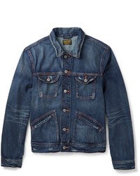 Мужская темно-синяя джинсовая куртка от Jean Shop