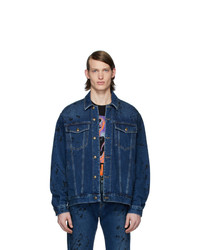 Мужская темно-синяя джинсовая куртка от McQ Alexander McQueen