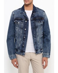 Мужская темно-синяя джинсовая куртка от Mustang