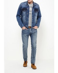 Мужская темно-синяя джинсовая куртка от Mustang