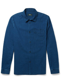 Мужская темно-синяя джинсовая рубашка от A.P.C.