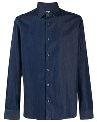 Мужская темно-синяя джинсовая рубашка от Altea