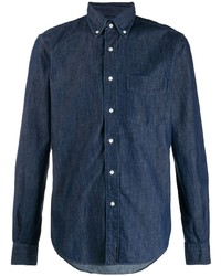 Мужская темно-синяя джинсовая рубашка от Aspesi