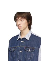 Мужская темно-синяя джинсовая рубашка от Junya Watanabe