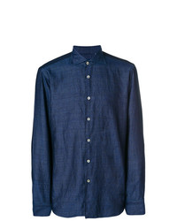 Мужская темно-синяя джинсовая рубашка от Borriello