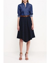 Женская темно-синяя джинсовая рубашка от BOSS ORANGE