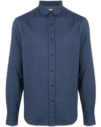 Мужская темно-синяя джинсовая рубашка от Brunello Cucinelli