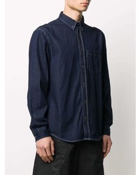 Мужская темно-синяя джинсовая рубашка от Acne Studios