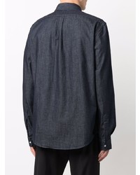Мужская темно-синяя джинсовая рубашка от Aspesi