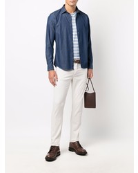 Мужская темно-синяя джинсовая рубашка от Altea