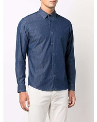 Мужская темно-синяя джинсовая рубашка от Altea