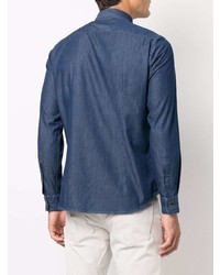 Мужская темно-синяя джинсовая рубашка от Altea