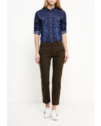 Женская темно-синяя джинсовая рубашка от By Swan