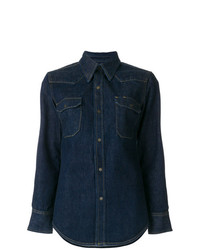 Женская темно-синяя джинсовая рубашка от Calvin Klein 205W39nyc