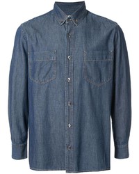 Мужская темно-синяя джинсовая рубашка от Cerruti 1881