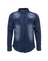 Мужская темно-синяя джинсовая рубашка от Chromosome