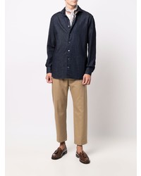 Мужская темно-синяя джинсовая рубашка от Lardini