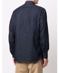 Мужская темно-синяя джинсовая рубашка от Lardini