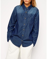 Женская темно-синяя джинсовая рубашка от Asos