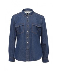 Женская темно-синяя джинсовая рубашка от Cortefiel