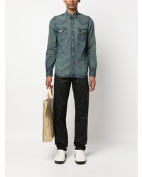 Мужская темно-синяя джинсовая рубашка от Ralph Lauren RRL