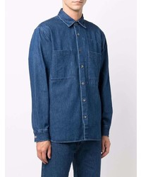 Мужская темно-синяя джинсовая рубашка от Closed
