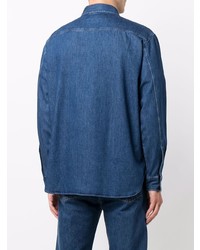 Мужская темно-синяя джинсовая рубашка от Closed