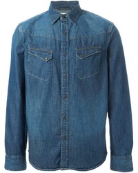 Мужская темно-синяя джинсовая рубашка от Denim & Supply Ralph Lauren