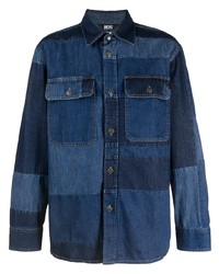Мужская темно-синяя джинсовая рубашка от Diesel
