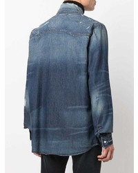 Мужская темно-синяя джинсовая рубашка от Amiri