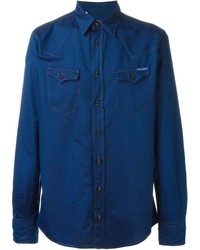 Мужская темно-синяя джинсовая рубашка от Dolce & Gabbana