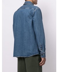 Мужская темно-синяя джинсовая рубашка от A.P.C.