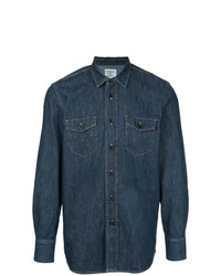 Мужская темно-синяя джинсовая рубашка от Kent & Curwen